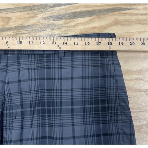Nike Golf Shorts Mens 36 Gray Plaid Tour Performance Polyester Stretch Athletic - Picture 10 of 14